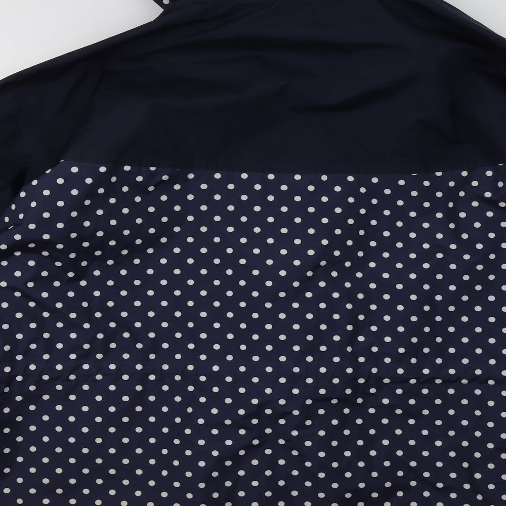 Snowdonia Womens Blue Polka Dot  Rain Coat Coat Size 26