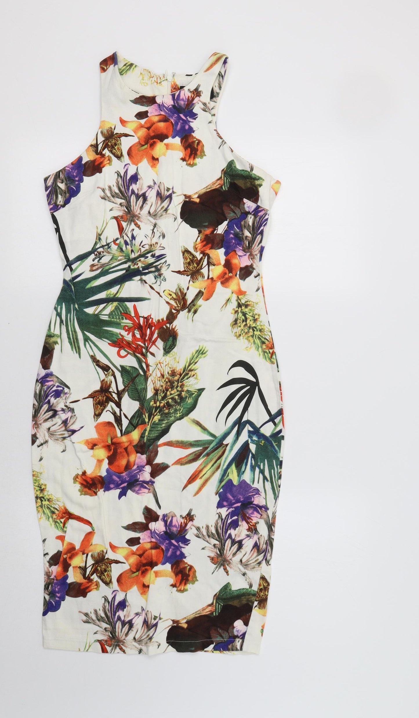 AX Paris Womens White Floral  Bodycon  Size 10