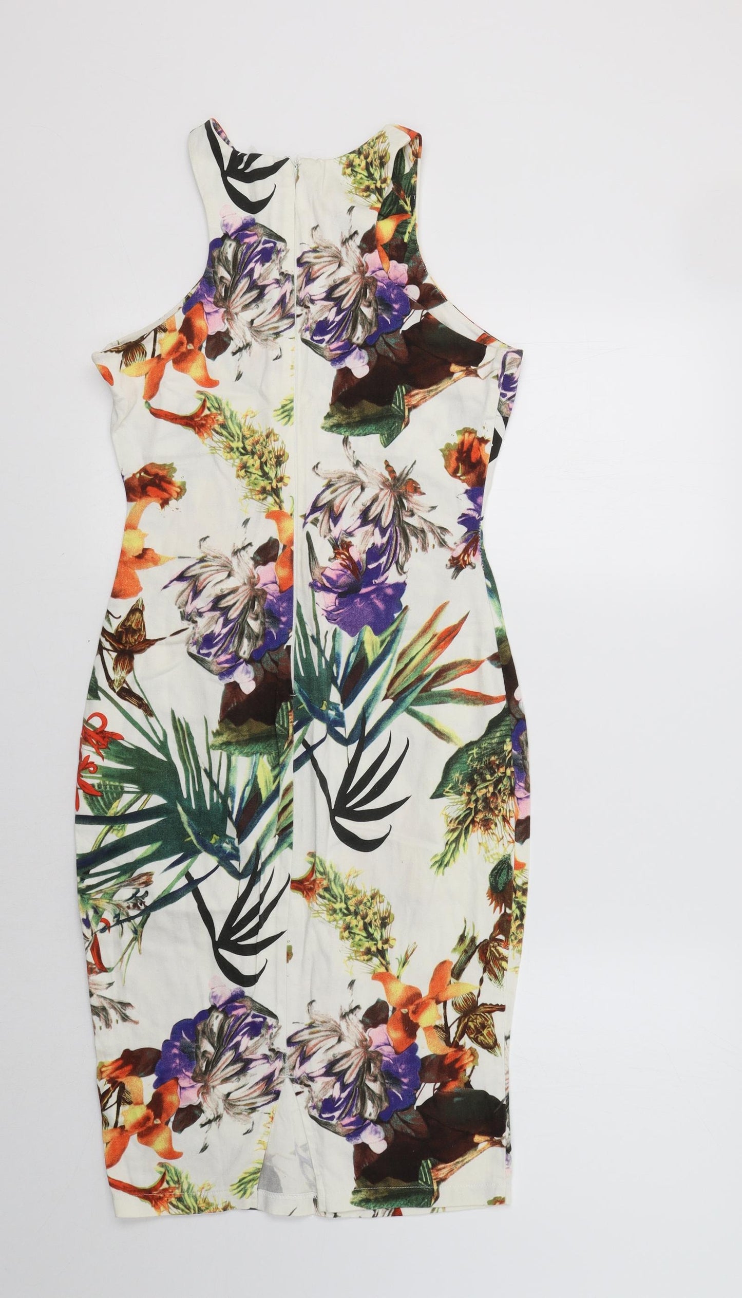 AX Paris Womens White Floral  Bodycon  Size 10