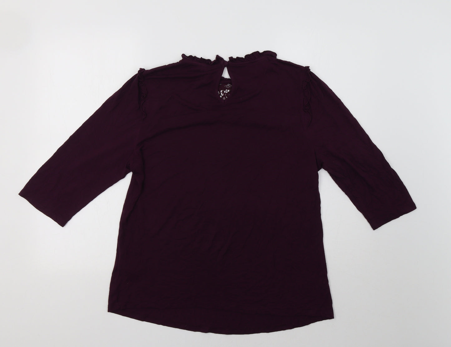 Henry Holland Womens Purple   Basic Blouse Size 16  - Lace Detail