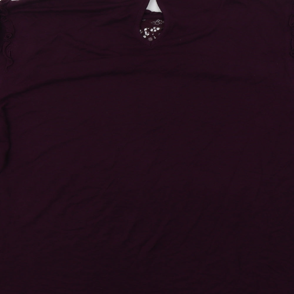 Henry Holland Womens Purple   Basic Blouse Size 16  - Lace Detail