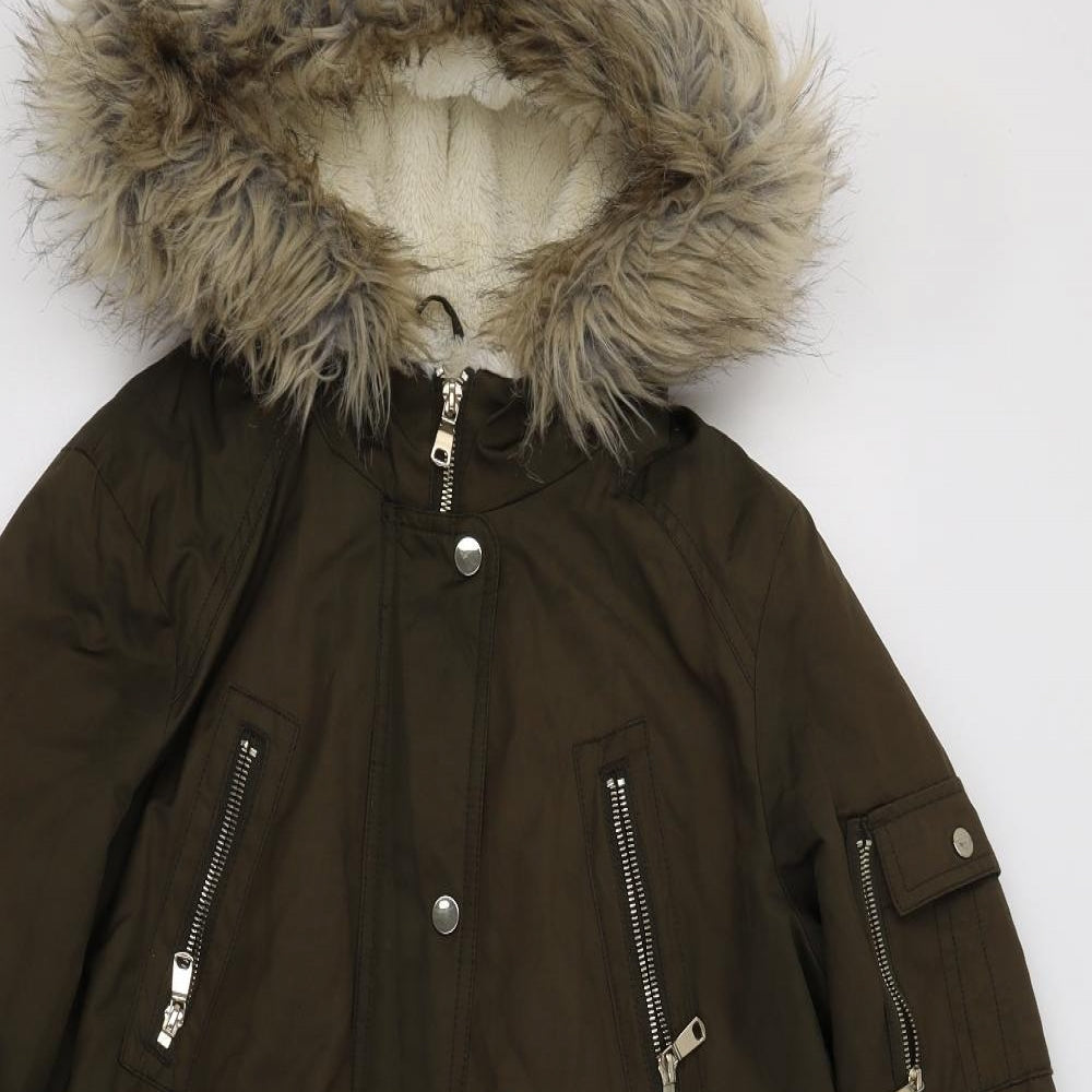 F&F Womens Green   Parka Jacket Size 12