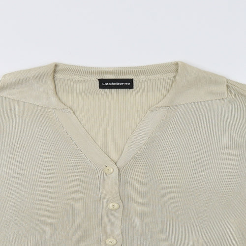 Liz Claiborne` Womens Beige   Cardigan Jumper Size M