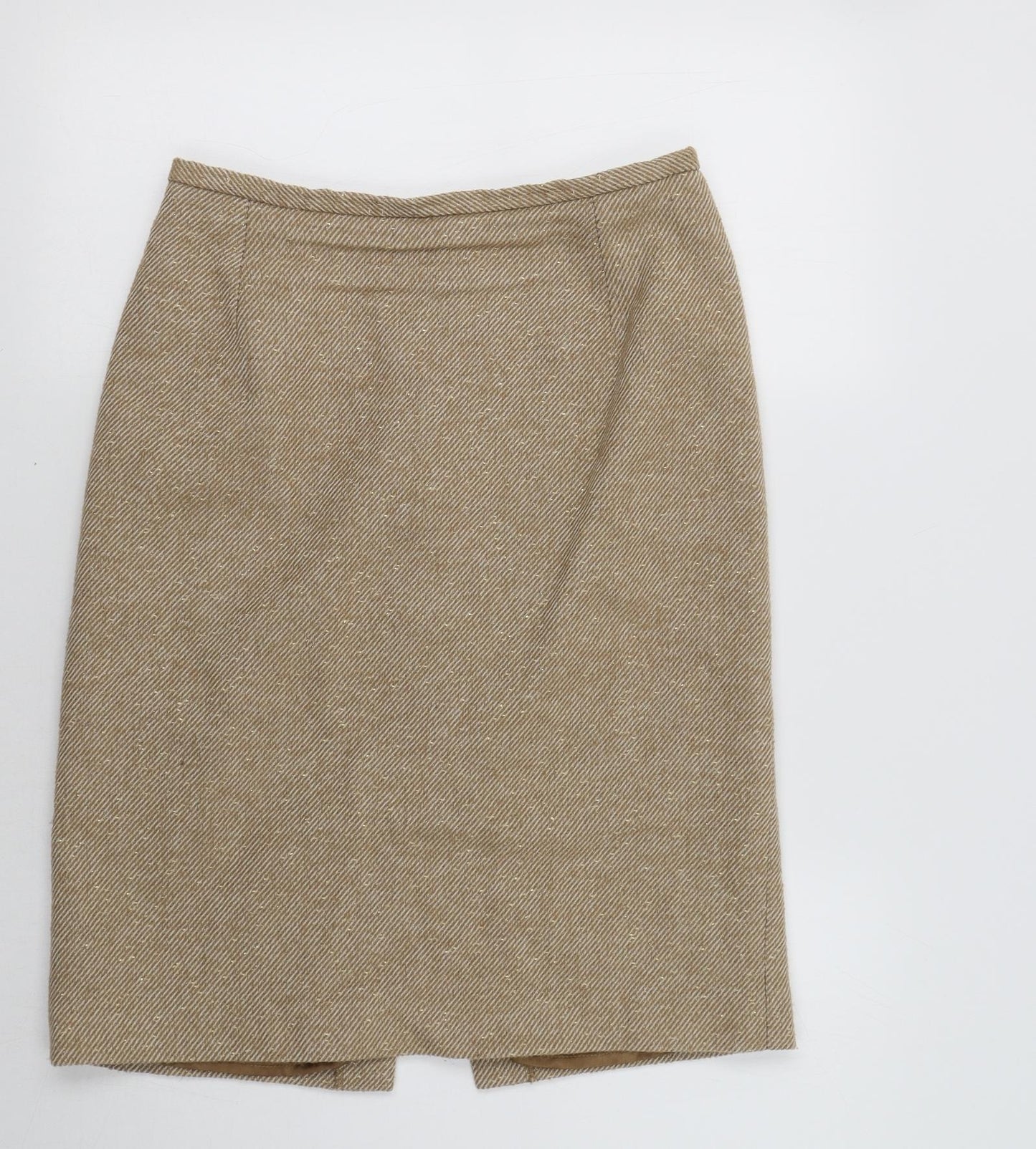 Coast Womens Beige Herringbone  A-Line Skirt Size 12