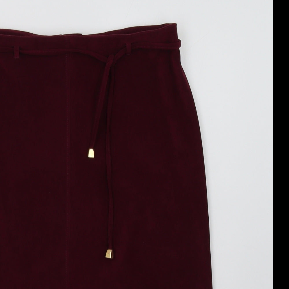 Topshop Womens Purple   Straight & Pencil Skirt Size 12