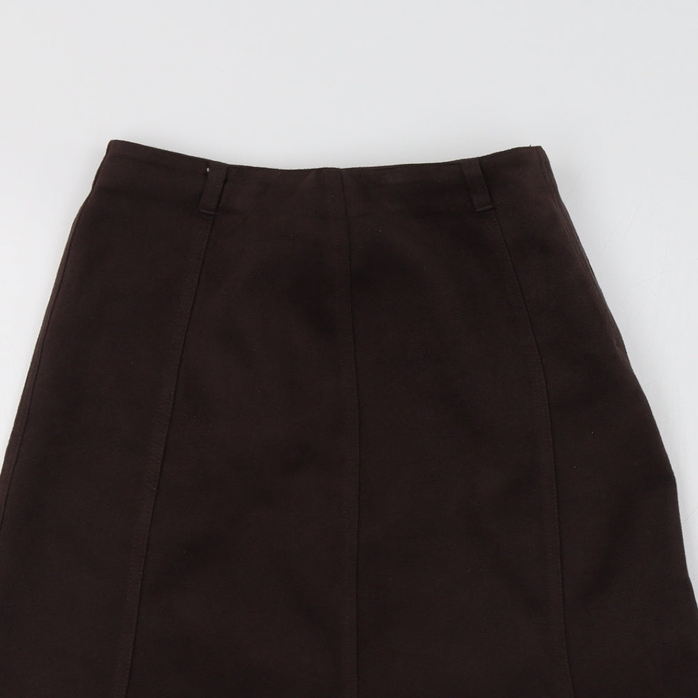 M &S Womens Brown   A-Line Skirt Size 12