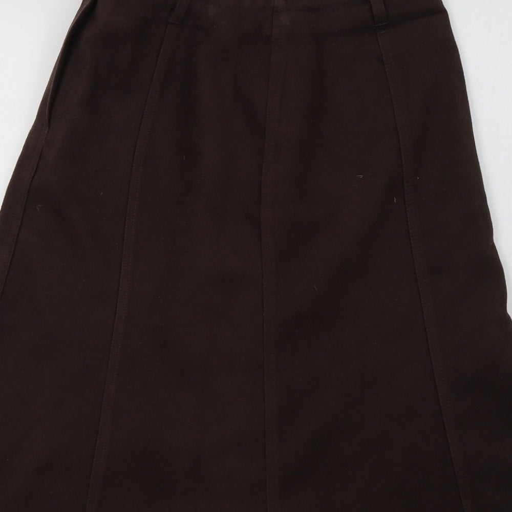 M &S Womens Brown   A-Line Skirt Size 12