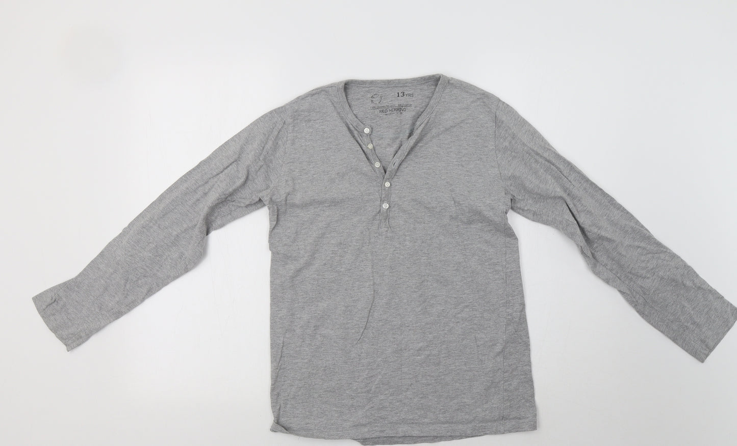 Red Herring Boys Grey   Basic T-Shirt Size 13 Years