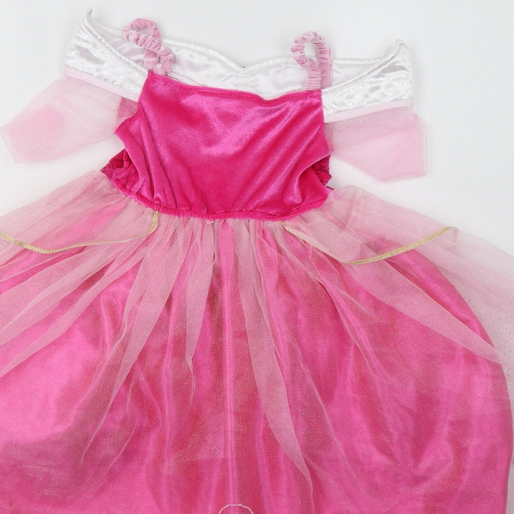 Disney Princess Girls Pink   Ball Gown  Size 3-4 Years