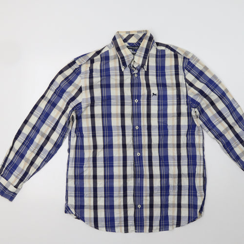 Matalan Mens Blue Check   Button-Up Size M