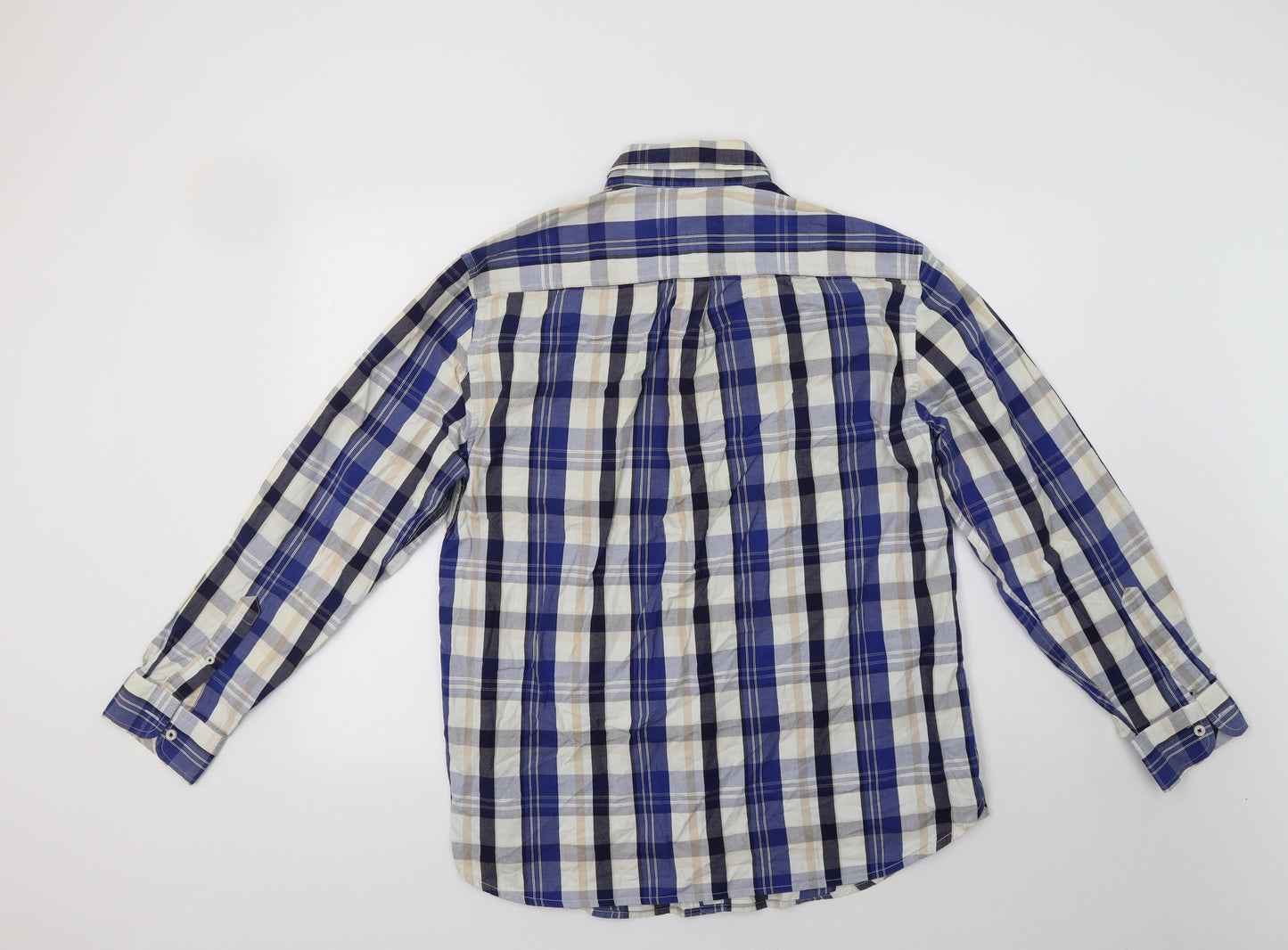 Matalan Mens Blue Check   Button-Up Size M