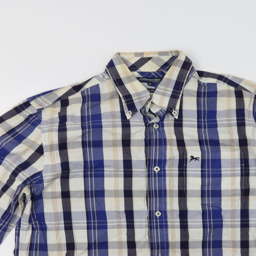 Matalan Mens Blue Check   Button-Up Size M