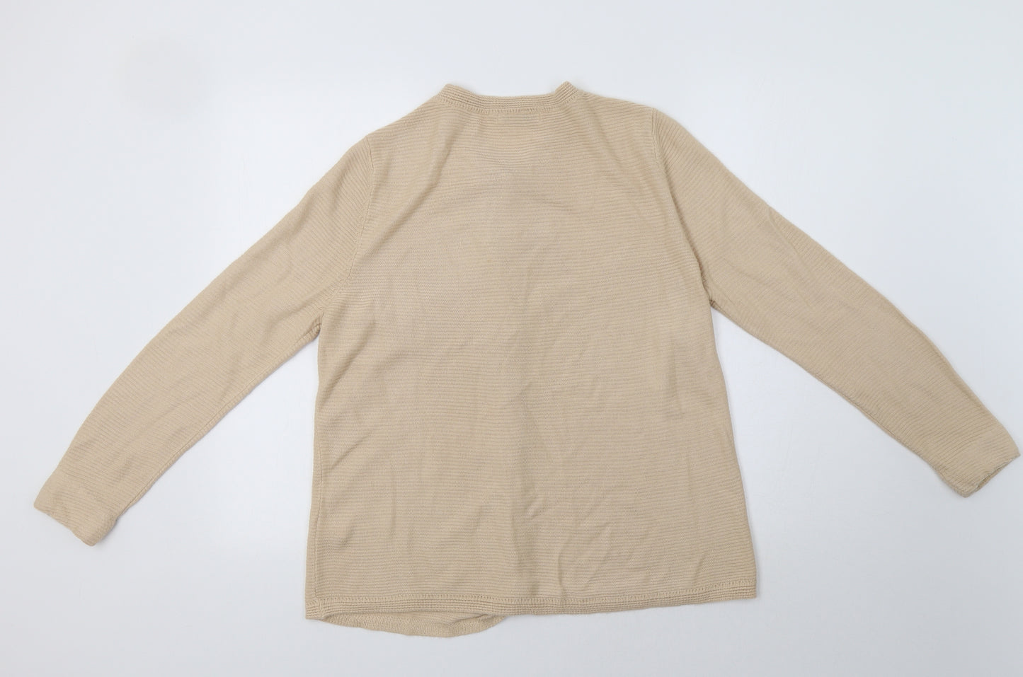 M&S Womens Beige   Cardigan Jumper Size 12