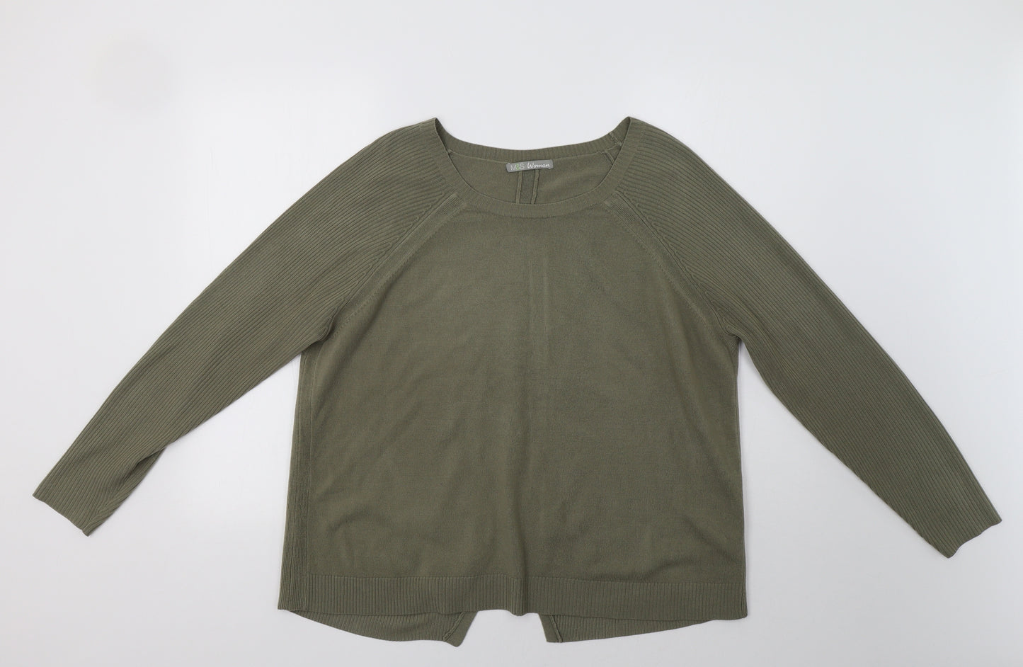 M&S Womens Green   Pullover Jumper Size 18