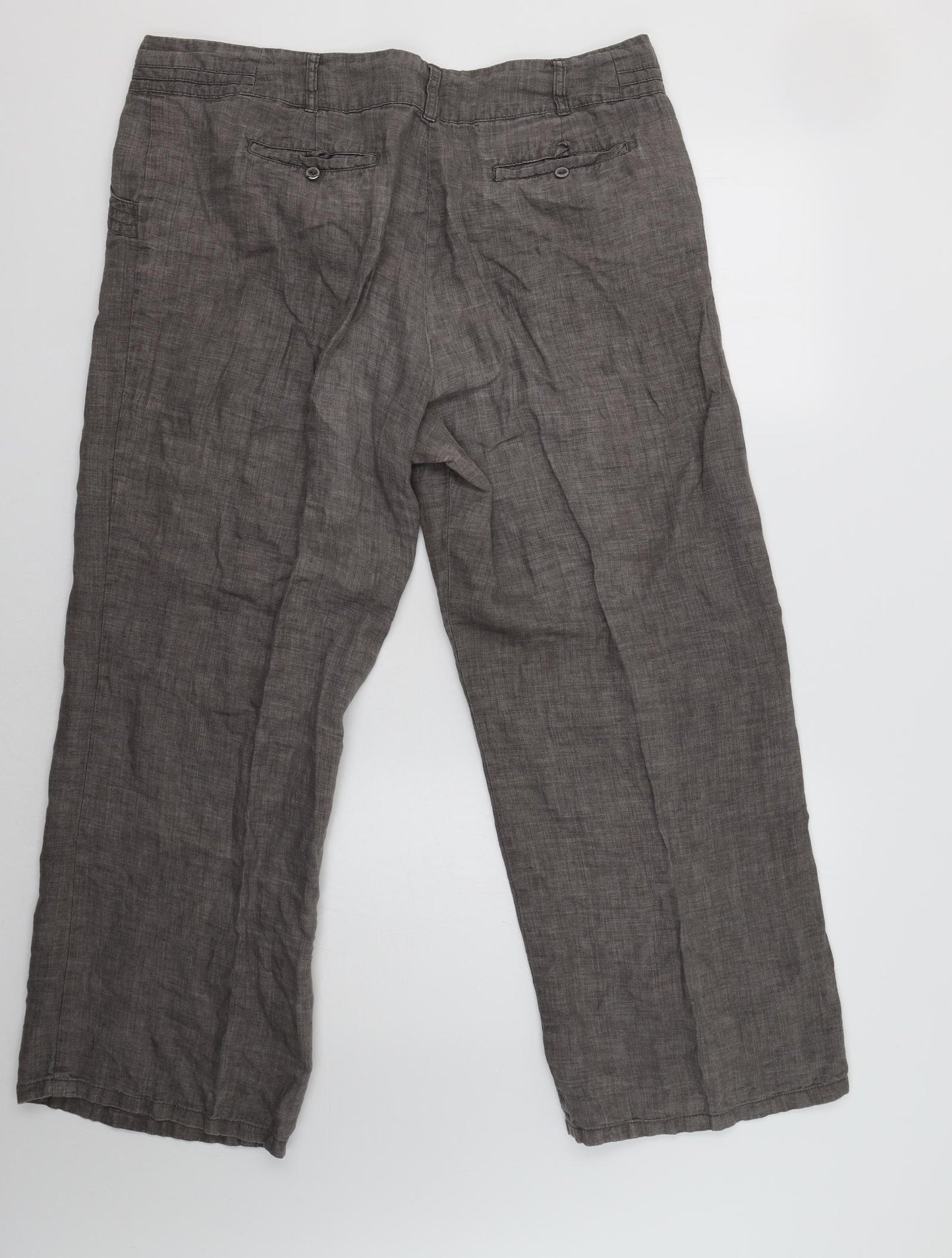 Monsoon Womens Grey   Trousers  Size 18 L28 in