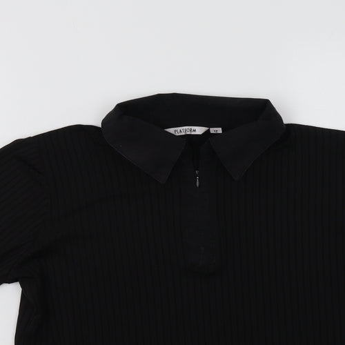 Platform Womens Black   Basic Blouse Size 12