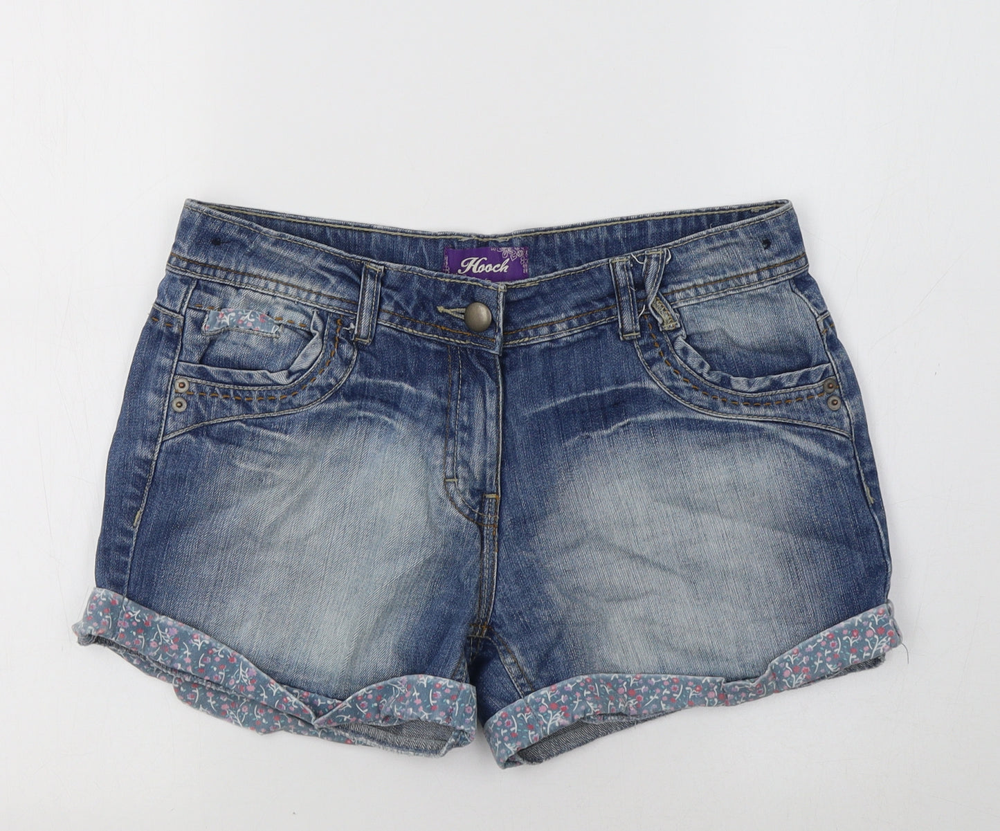 HOOCH Womens Blue   Hot Pants Shorts Size S