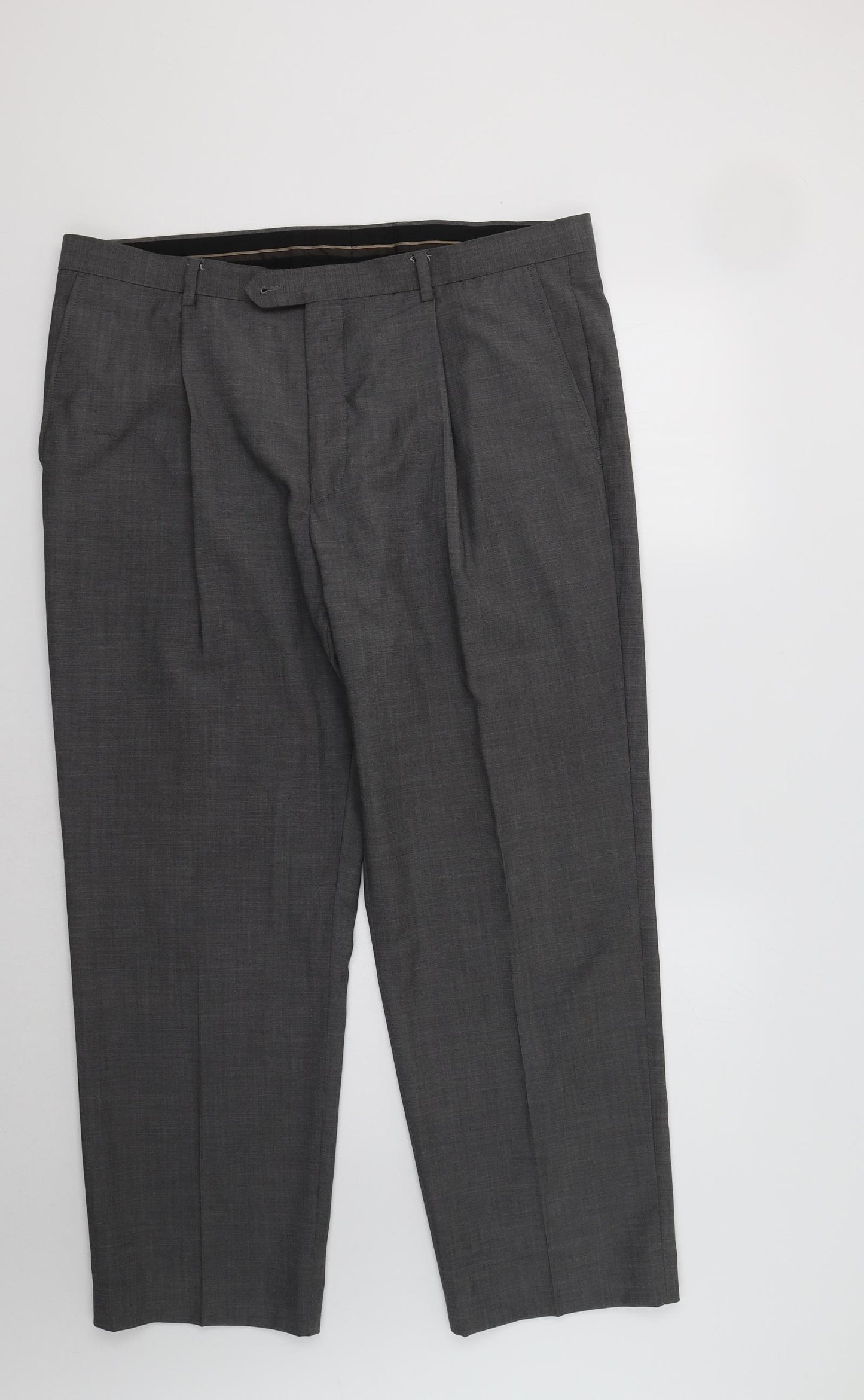 M&S Mens Grey   Dress Pants Trousers Size 40 L29 in