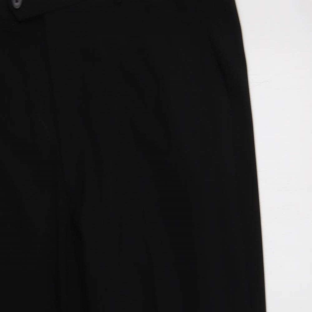 M&S Mens Black   Dress Pants Trousers Size 42 L29 in