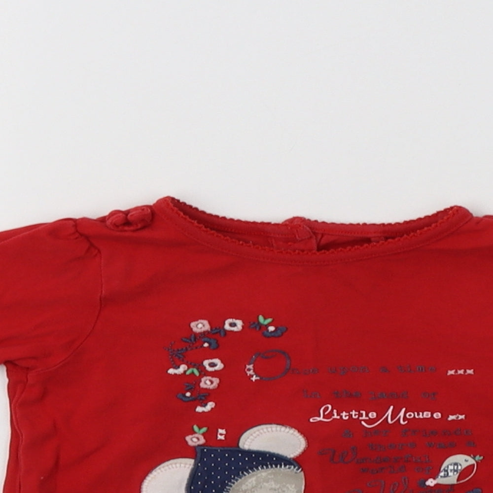 TU Baby Red   Basic T-Shirt Size 18-24 Months