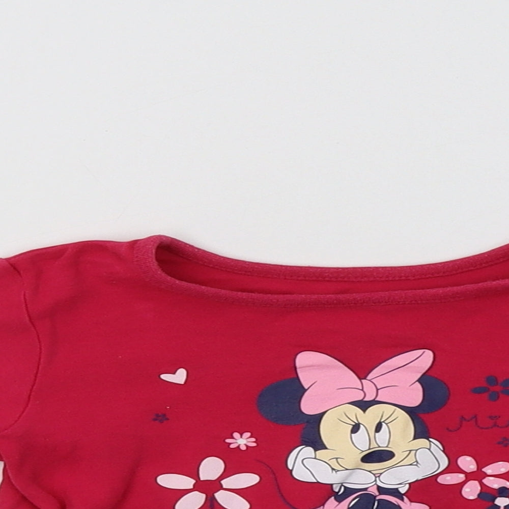 George Baby Pink   Basic T-Shirt Size 18-24 Months  - Minnie Mouse
