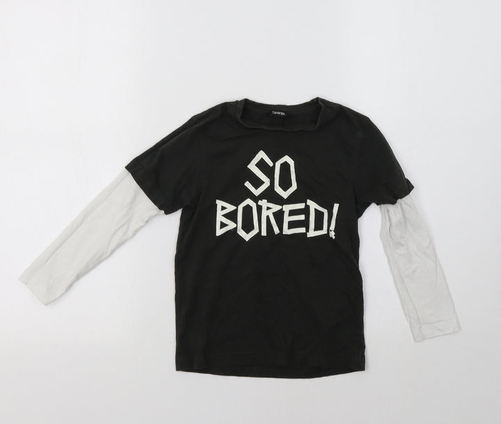 George Boys Green Colourblock  Basic T-Shirt Size 5-6 Years