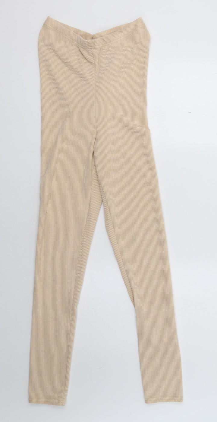 PRETTYLITTLETHING Womens Beige    Lounge Pants Size 10