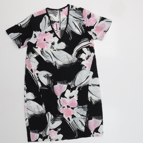 F&F Womens Black Floral  Sheath  Size 8