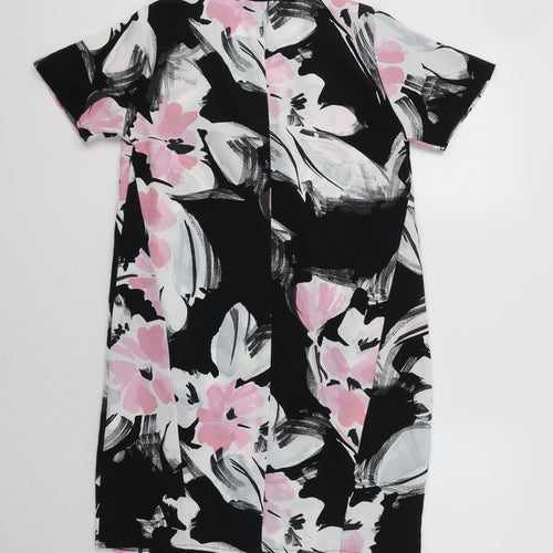 F&F Womens Black Floral  Sheath  Size 8