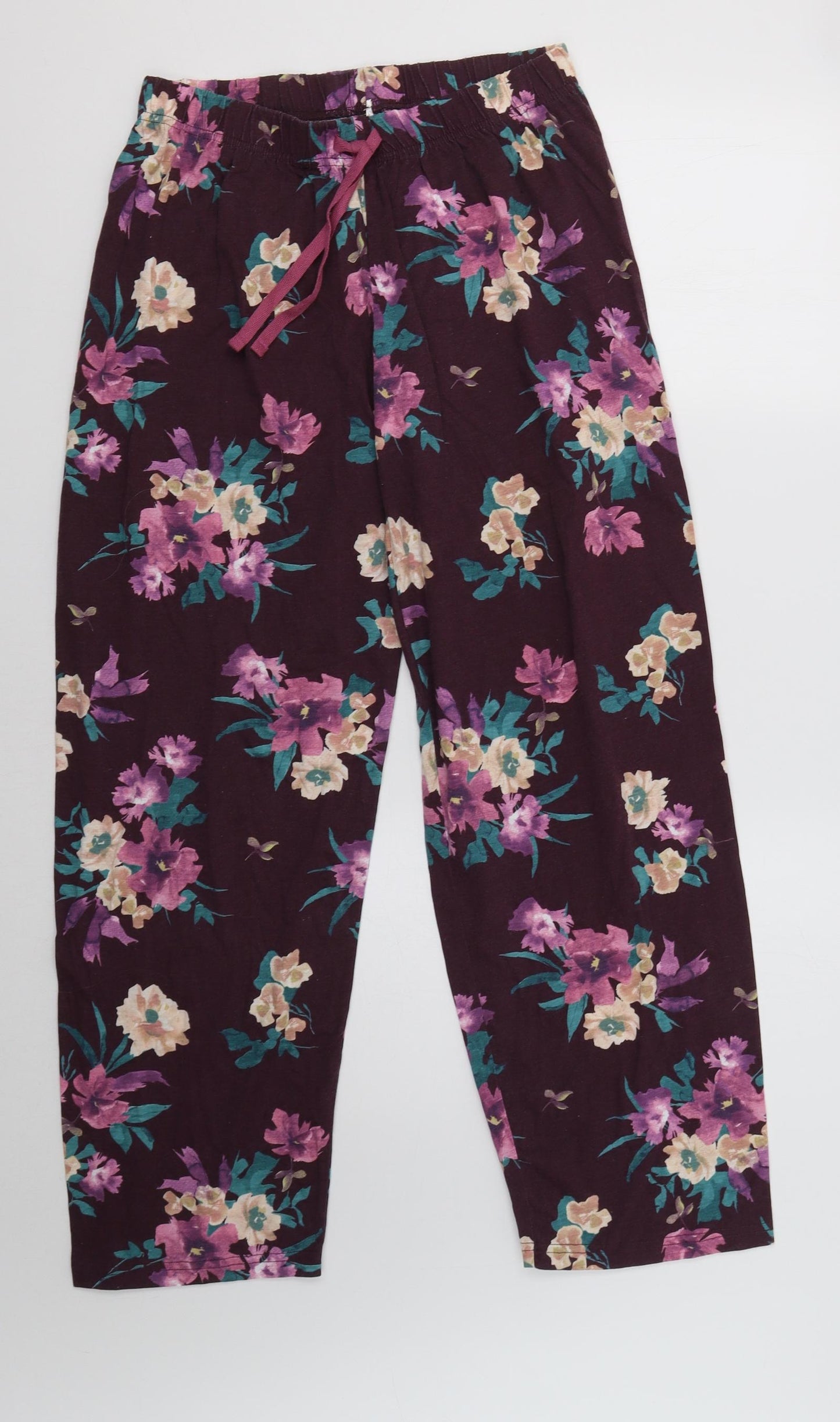 Primark Womens Purple Floral   Pyjama Pants Size 10