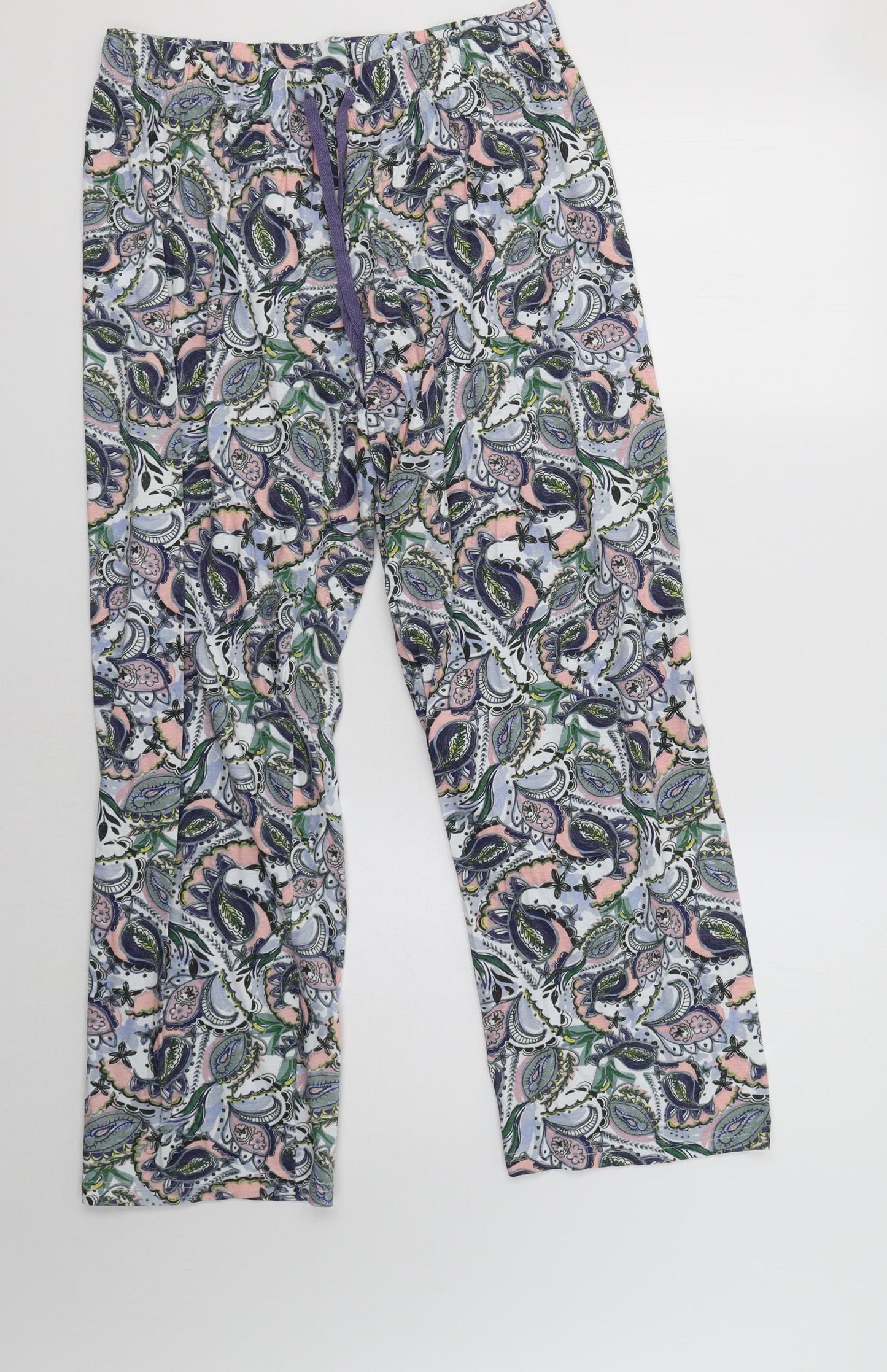 Primark Womens Multicoloured Paisley   Pyjama Pants Size 10