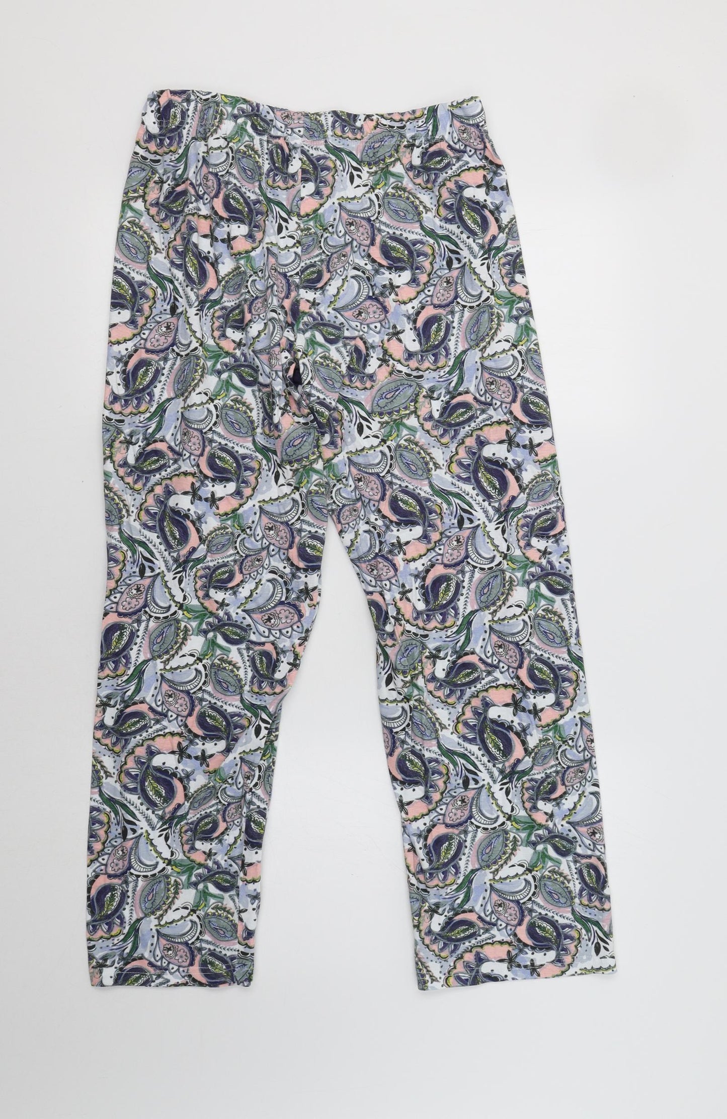 Primark Womens Multicoloured Paisley   Pyjama Pants Size 10