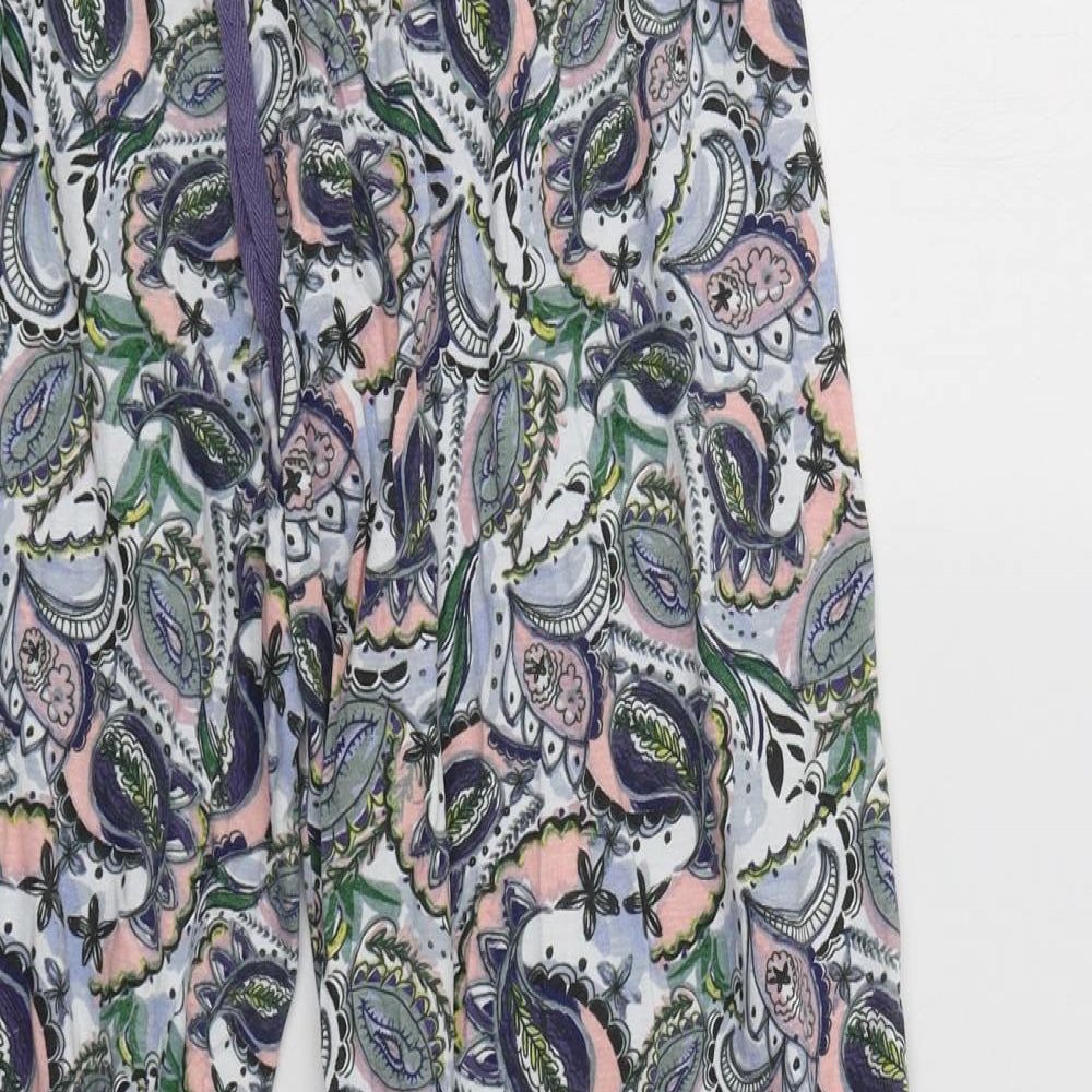 Primark Womens Multicoloured Paisley   Pyjama Pants Size 10