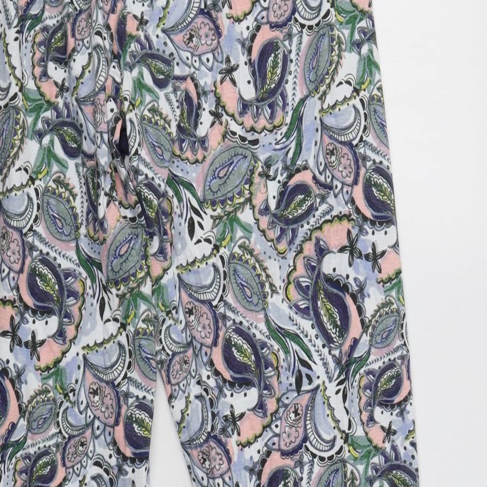 Primark Womens Multicoloured Paisley   Pyjama Pants Size 10