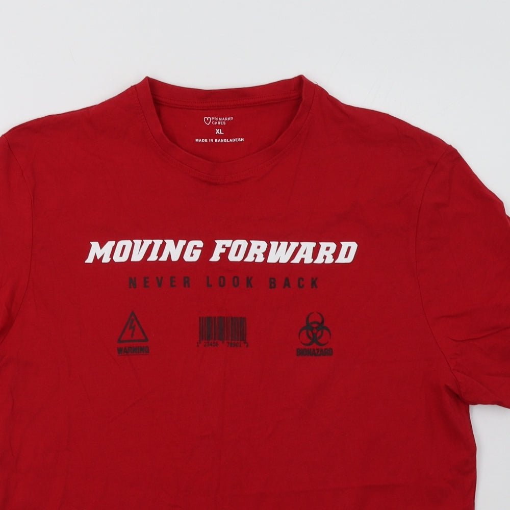 Primark Mens Red    T-Shirt Size XL