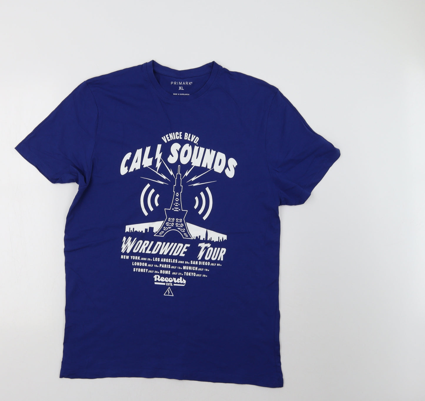 Primark Mens Blue    T-Shirt Size XL