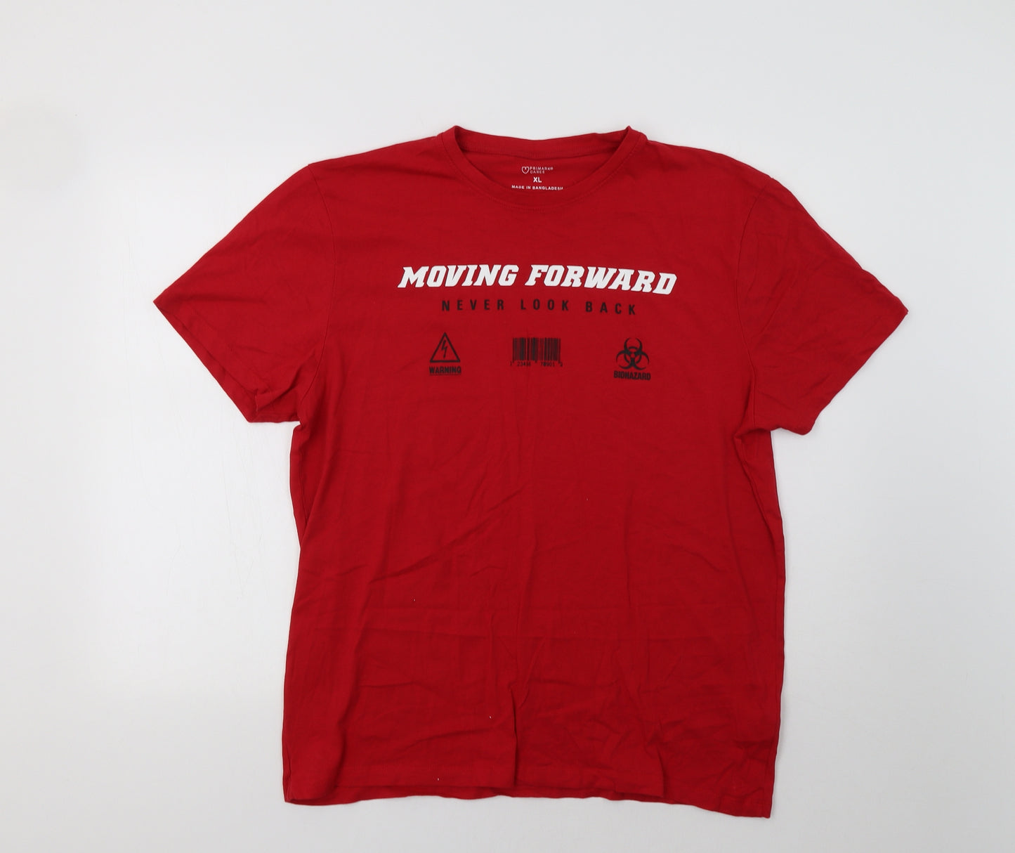 Primark Mens Red    T-Shirt Size XL