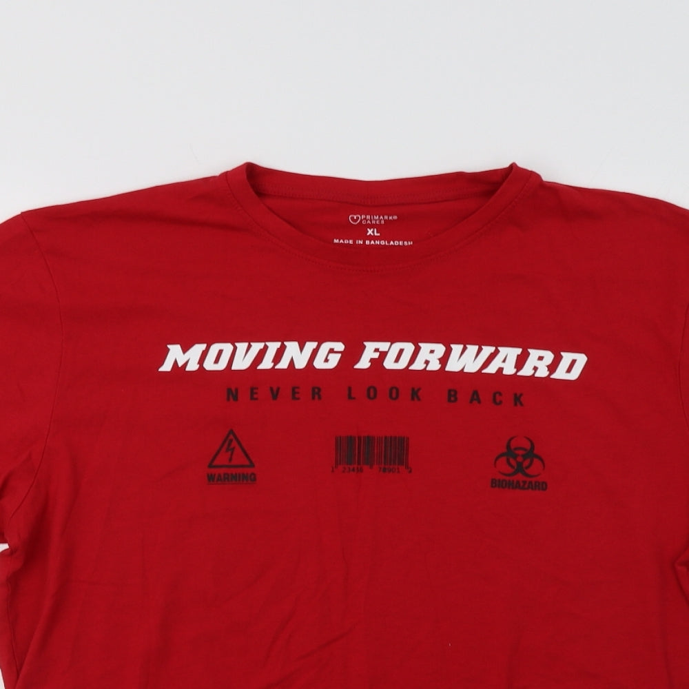 Primark Mens Red    T-Shirt Size XL