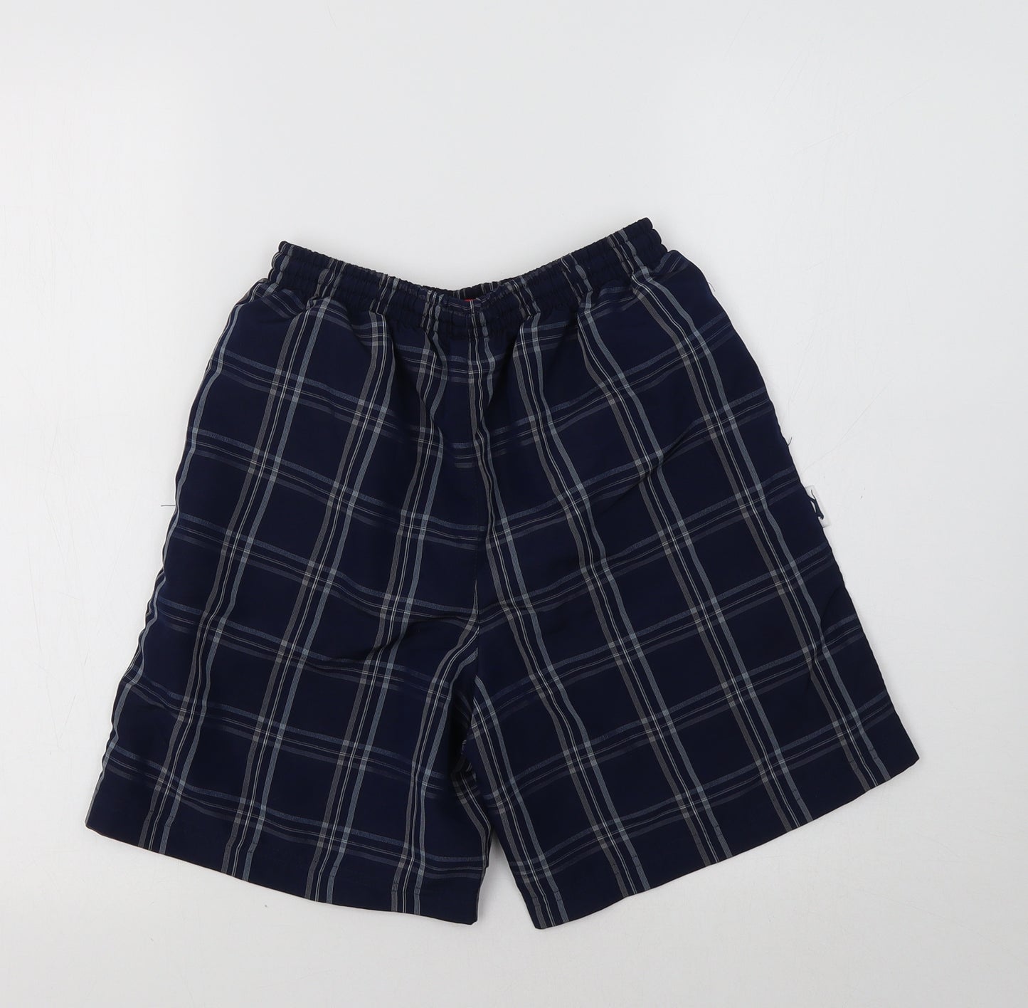 Slazenger Boys Blue Check  Sweat Shorts Size 11-12 Years