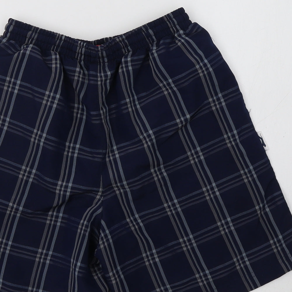 Slazenger Boys Blue Check  Sweat Shorts Size 11-12 Years