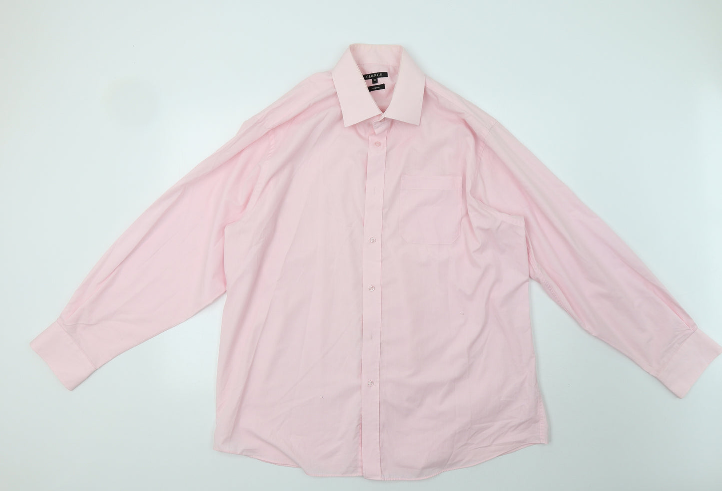 George Mens Pink    Dress Shirt Size 18
