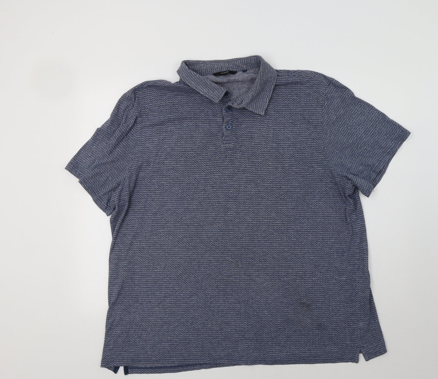 George Mens Blue Geometric   Polo Size 2XL
