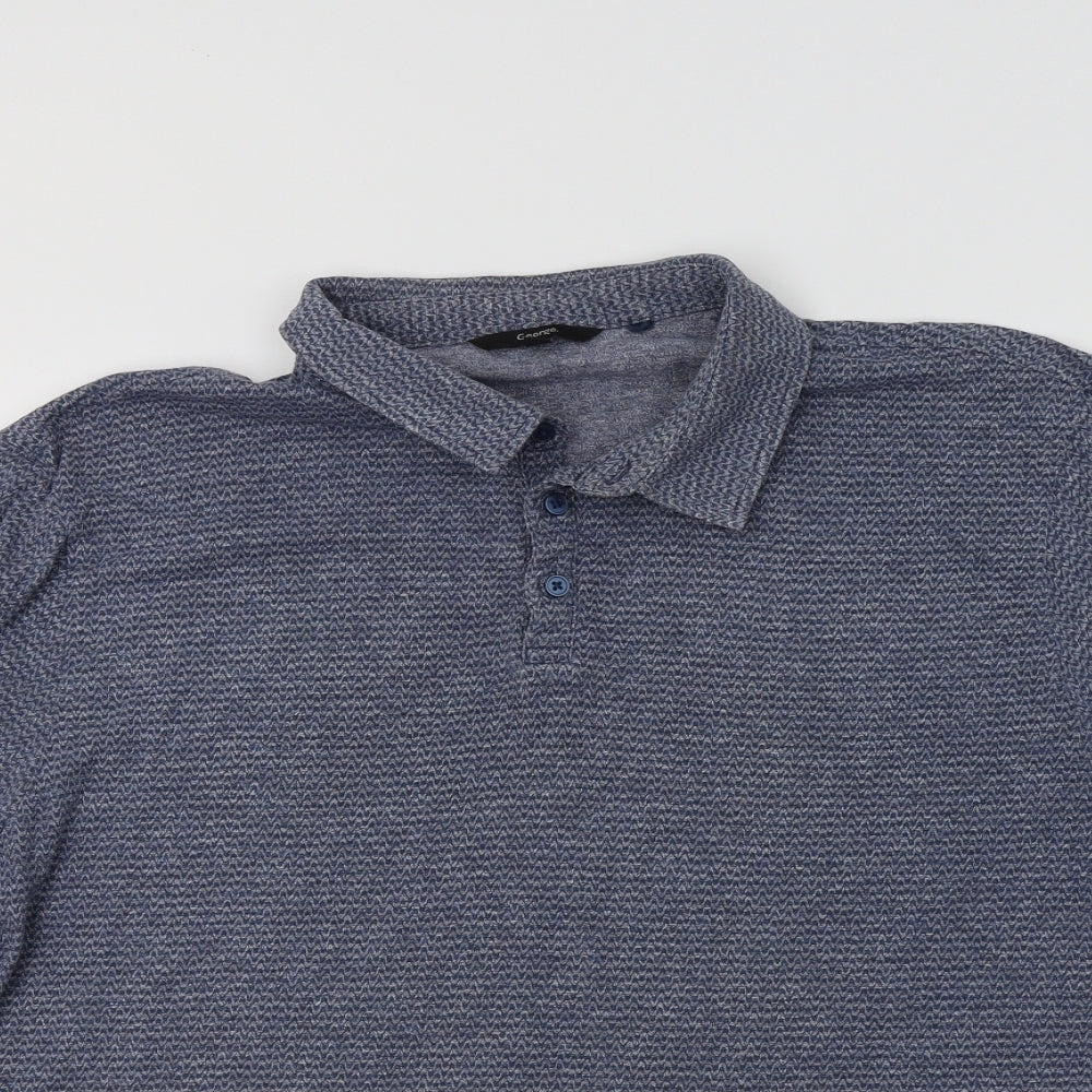 George Mens Blue Geometric   Polo Size 2XL