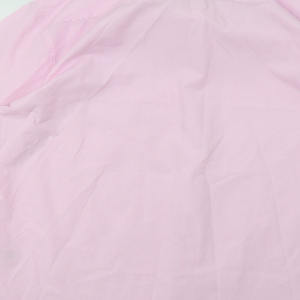 M&S Mens Pink    Dress Shirt Size 17