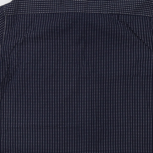 Cambridge Classics Mens Blue Geometric   Button-Up Size 2XL