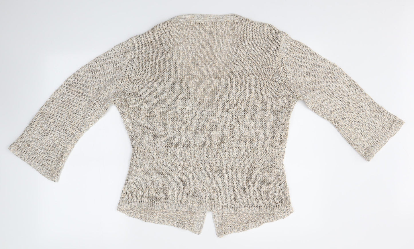 M&S Womens Beige   Cardigan Jumper Size 14