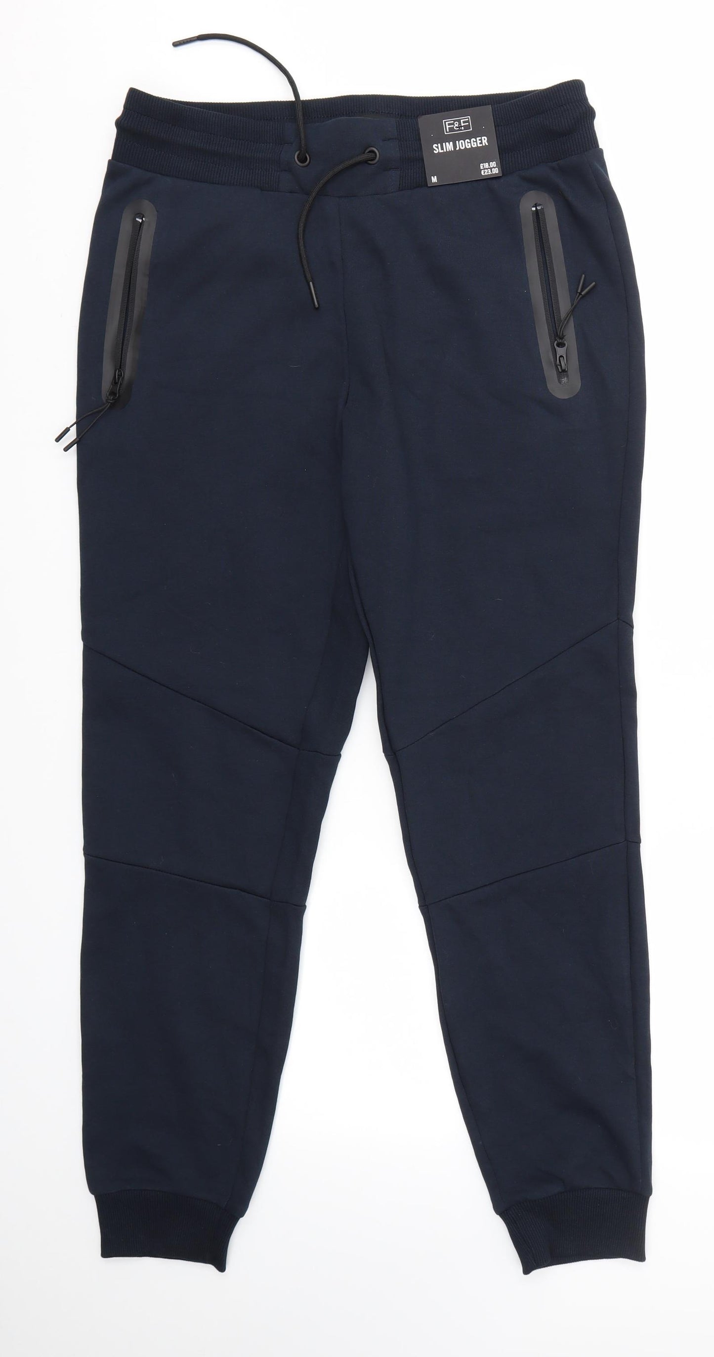 F&F Mens Blue   Jogger Trousers Size M L30 in