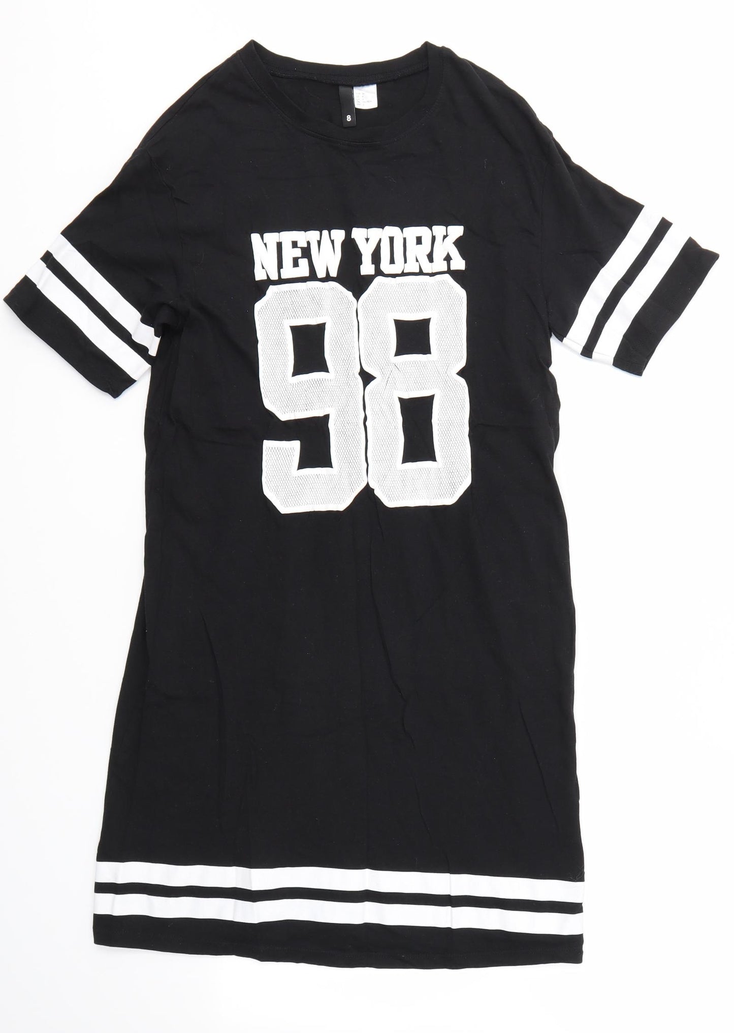H&M Womens Black   T-Shirt Dress  Size 6