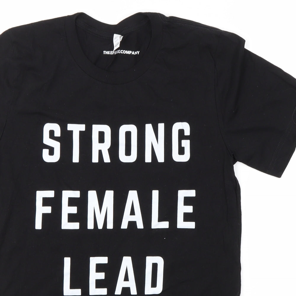 The Spark Company Womens Black   Basic T-Shirt Size S  - Feminist