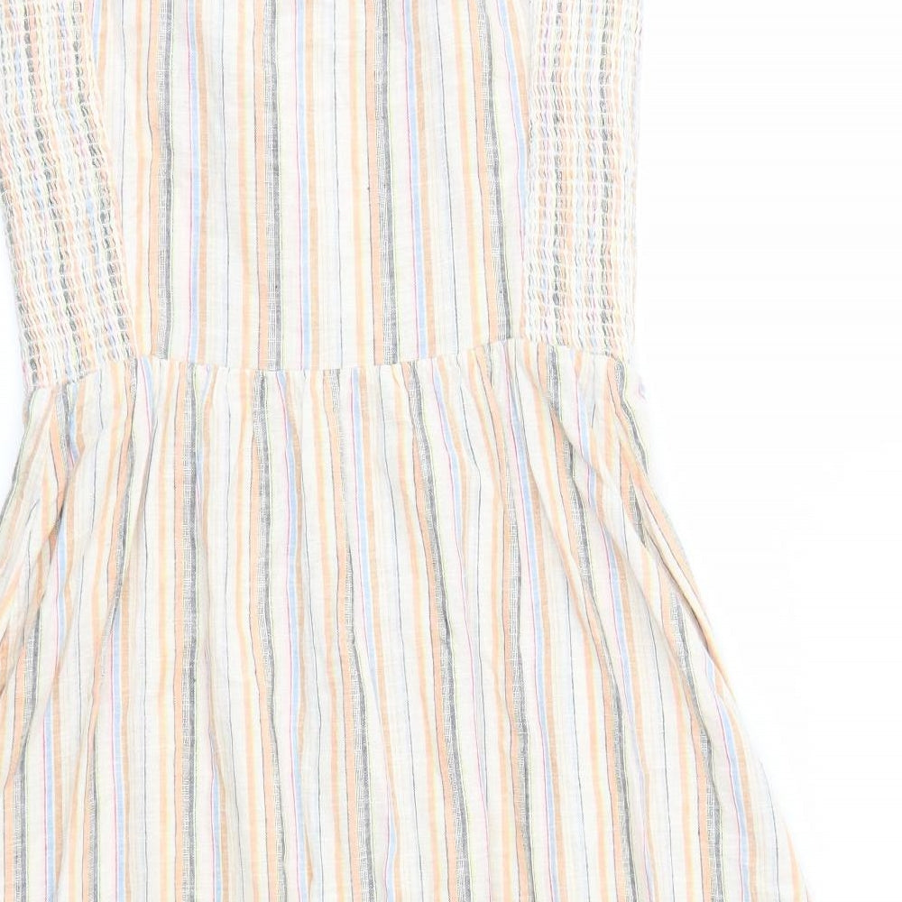 Fat Face Womens Multicoloured Striped  Pinafore/Dungaree Dress  Size 8